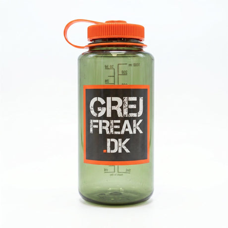 Nalgene - Wide Mouth Sustain Drikkedunk m. GrejFreak.dk Logo 1L // Grøn-1-XtraGrej