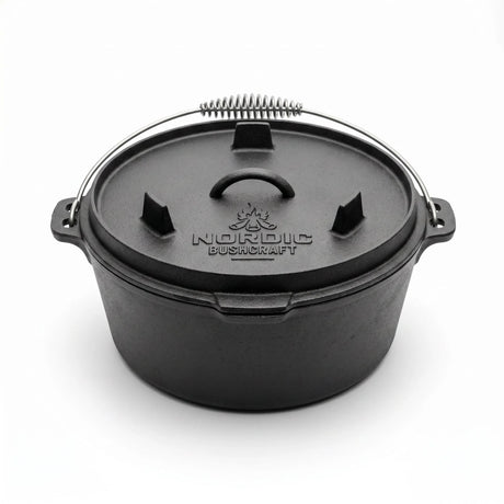 Nordic Bushcraft - 6L Dutch Oven Støbejernsgryde-1-XtraGrej