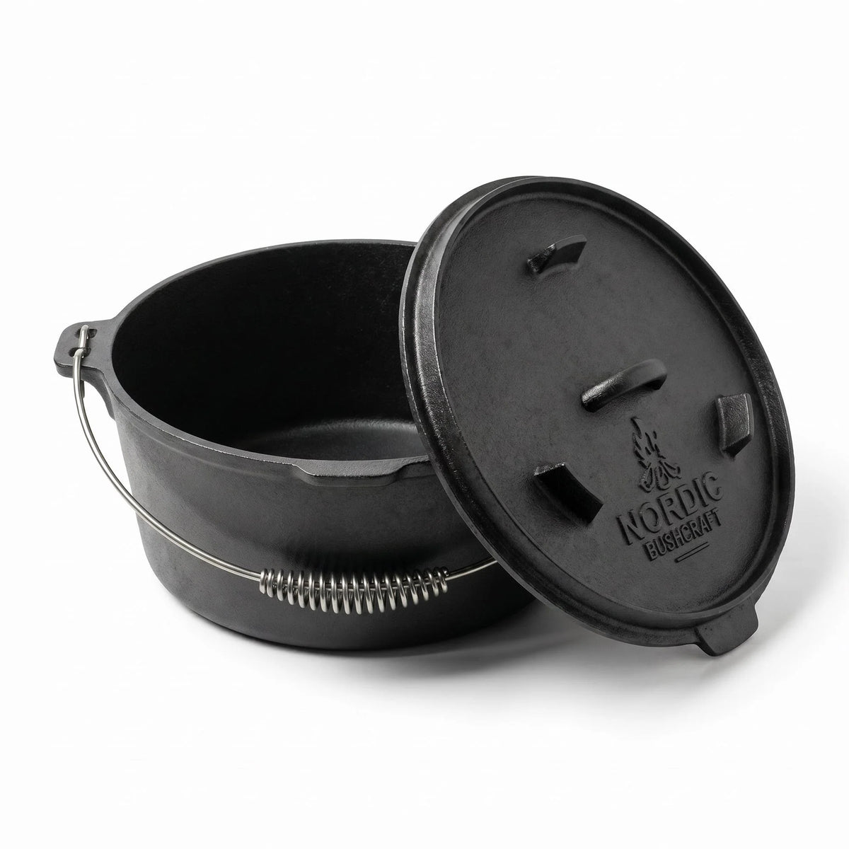 Nordic Bushcraft - 6L Dutch Oven Støbejernsgryde-2-XtraGrej