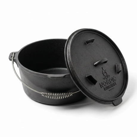 Nordic Bushcraft - 9L Dutch Oven Støbejernsgryde-2-XtraGrej