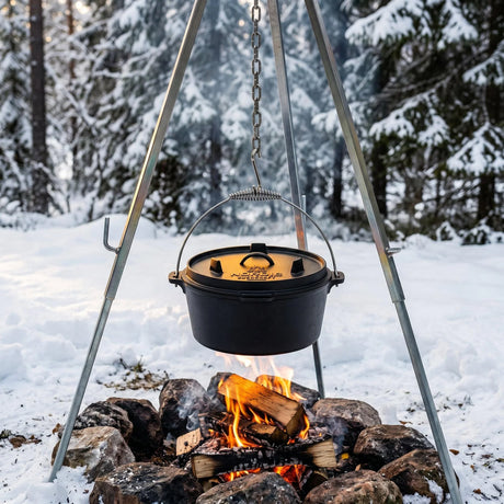 Nordic Bushcraft - 9L Dutch Oven Støbejernsgryde-5-XtraGrej