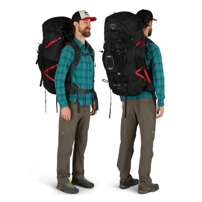 Osprey - Aether Plus 100 Herre Vandrerygsæk 100L // Sort-2-XtraGrej