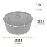 Petromax - Dutch Oven ft12 Støbejernsgryde 10,8L-3-XtraGrej
