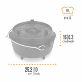 Petromax - Dutch Oven ft3 Støbejernsgryde 1,6L-3-XtraGrej
