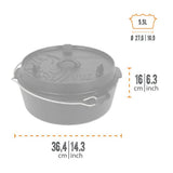 Petromax - Dutch Oven ft6 Støbejernsgryde 5,5L-2-XtraGrej
