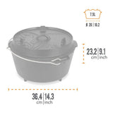 Petromax - Dutch Oven ft9 Støbejernsgryde 7,5L-2-XtraGrej