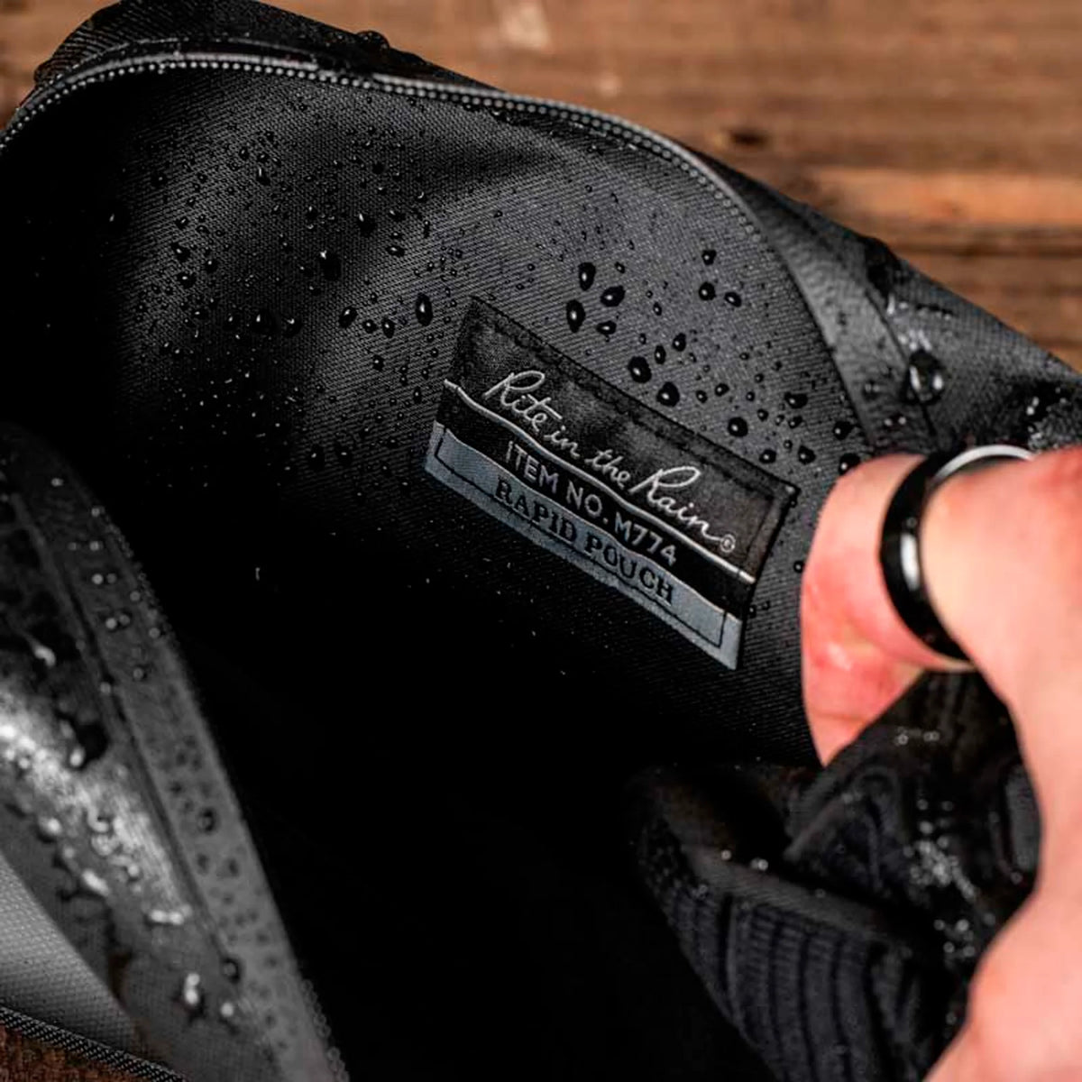 Rite In The Rain - Monsoon Rapid // Small Utility Pouch 4.5X7 Black W/Velcro-7-XtraGrej