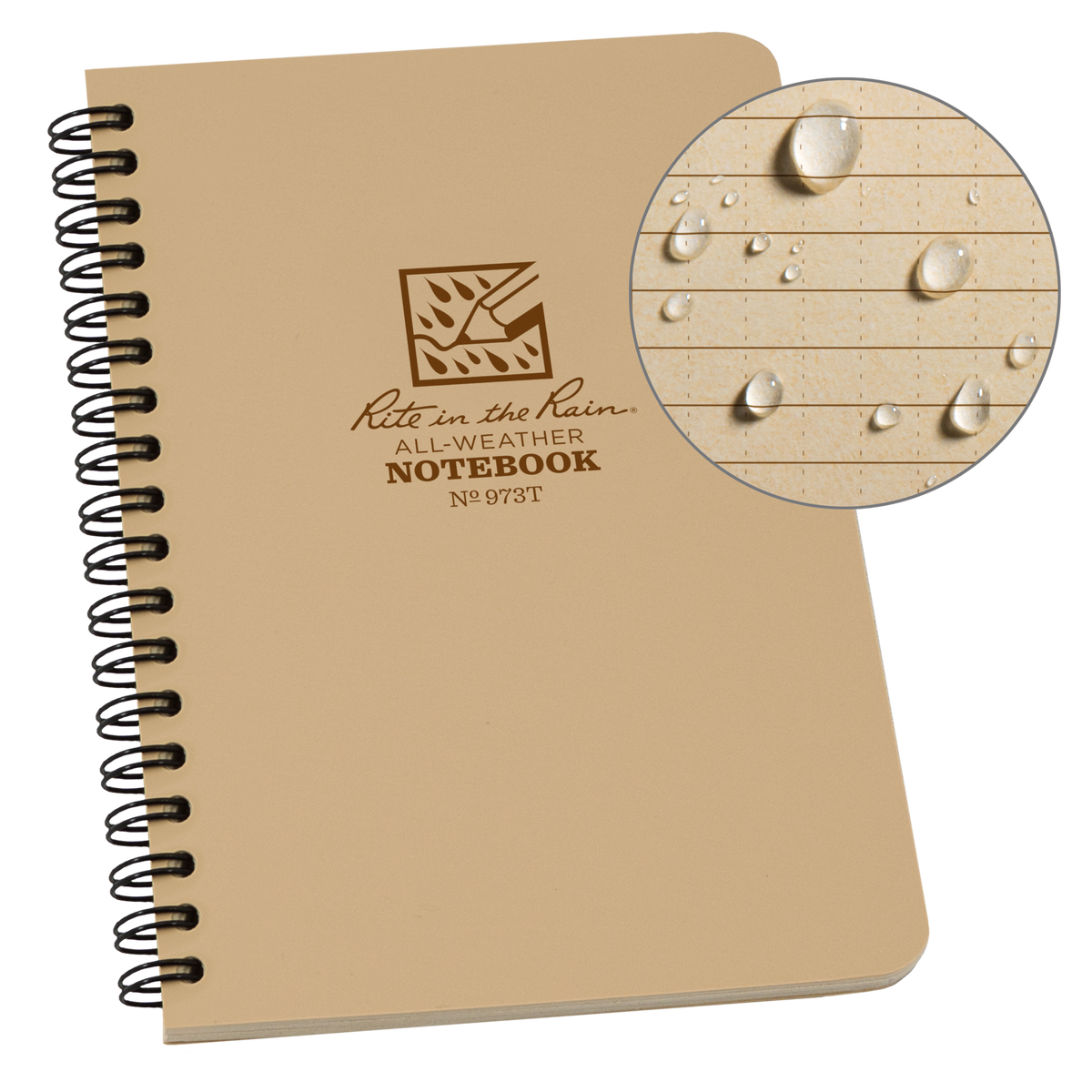 Rite in The Rain - Side Spiral Notebook 11,8 x 17,8 cm // Sand-1-XtraGrej