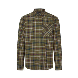 Seeland - Glen Flannel Skjorte // Grape Leaf / Dark Navy Check-1-XtraGrej