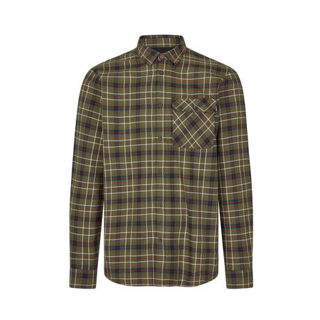 Seeland - Glen Flannel Skjorte // Grape Leaf / Dark Navy Check-1-XtraGrej