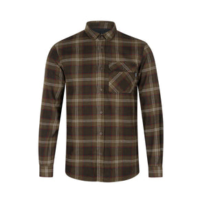 Seeland - Glen Flannel Skjorte // Pine Green Check-1-XtraGrej