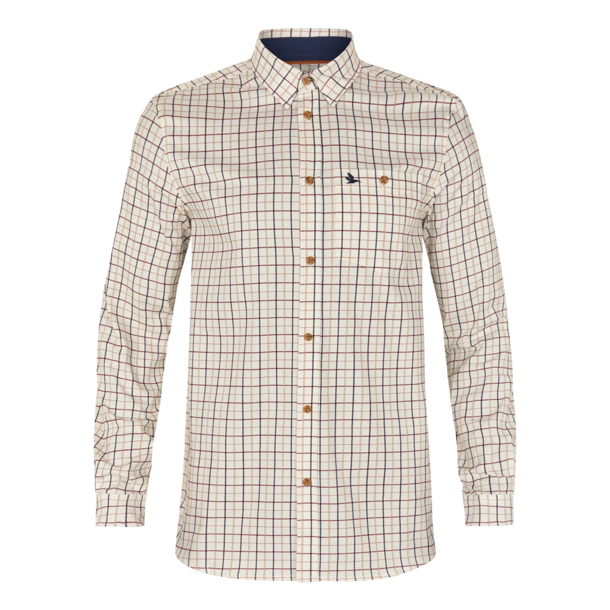 Seeland - Oxford Shooting Skjorte // Classic Blue / Merlot Check-1-XtraGrej