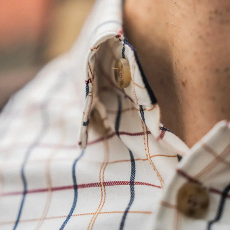 Seeland - Oxford Shooting Skjorte // Classic Blue / Merlot Check-4-XtraGrej