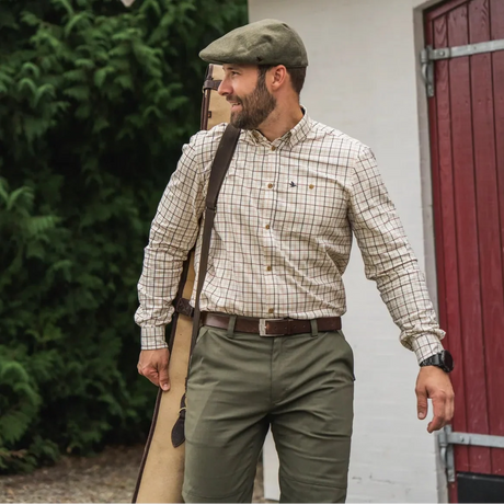 Seeland - Oxford Shooting Skjorte // Classic Blue / Merlot Check-7-XtraGrej
