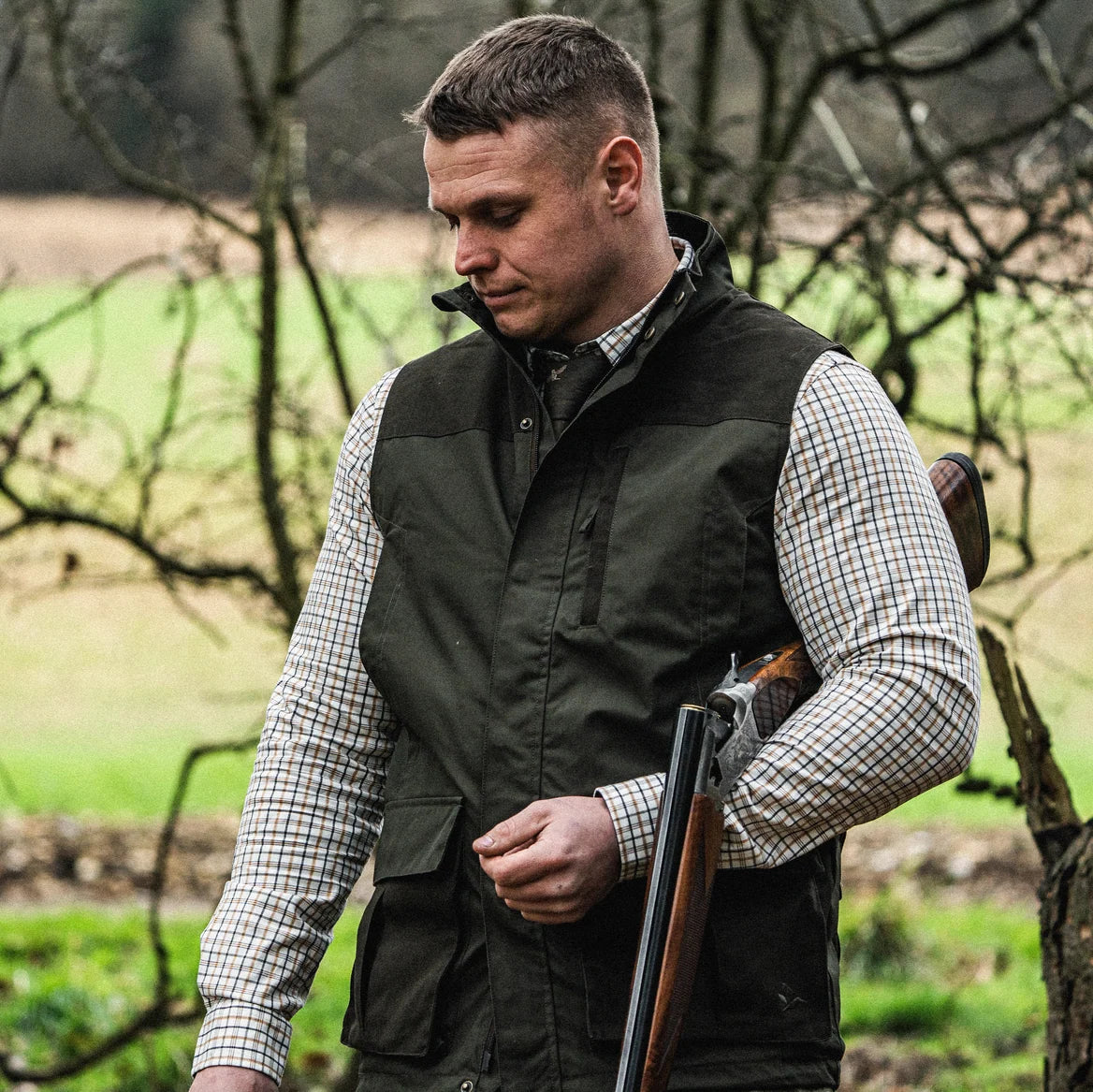 Seeland - Oxford Shooting Skjorte // Grape Leaf / Terracotta Check-5-XtraGrej