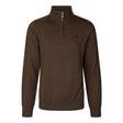 Seeland - Pine Half Zip Sweater // Dark Brown-1-XtraGrej
