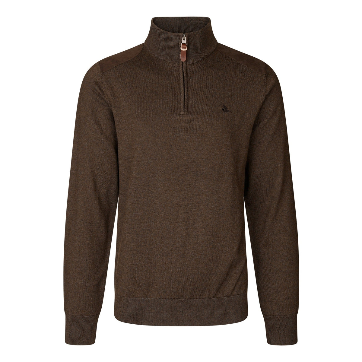 Seeland - Pine Half Zip Sweater // Dark Brown-1-XtraGrej