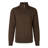 Seeland - Pine Half Zip Sweater // Dark Brown-1-XtraGrej