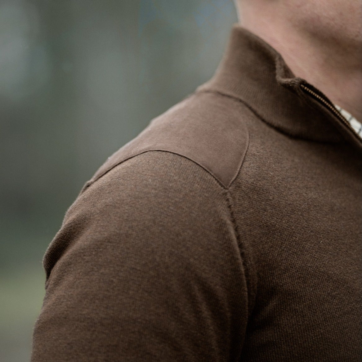 Seeland - Pine Half Zip Sweater // Dark Brown-5-XtraGrej