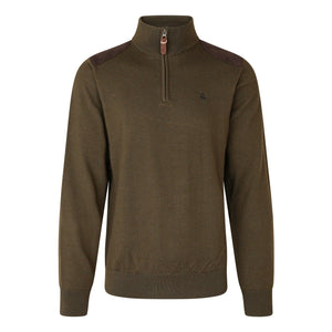 Seeland - Pine Half Zip Sweater // Light Pine-1-XtraGrej