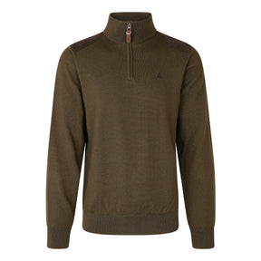 Seeland - Pine Half Zip Sweater // Light Pine-1-XtraGrej