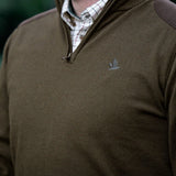 Seeland - Pine Half Zip Sweater // Light Pine-3-XtraGrej