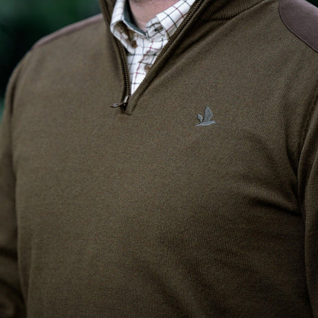 Seeland - Pine Half Zip Sweater // Light Pine-3-XtraGrej