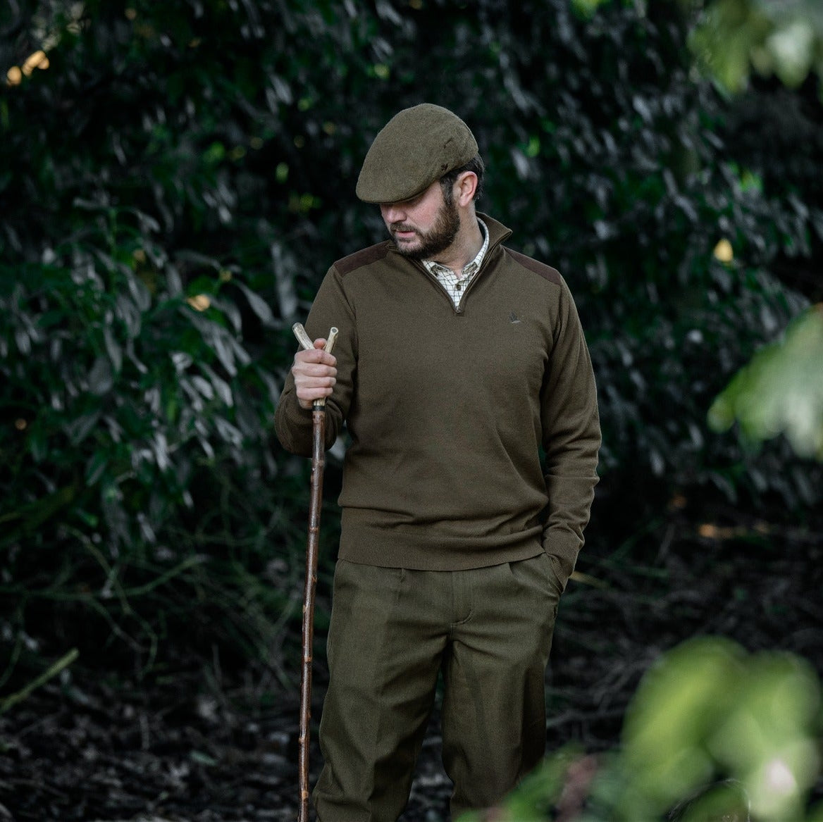 Seeland - Pine Half Zip Sweater // Light Pine-4-XtraGrej