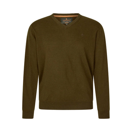 Seeland - Pine V-Neck Pullover // Light Pine-1-XtraGrej