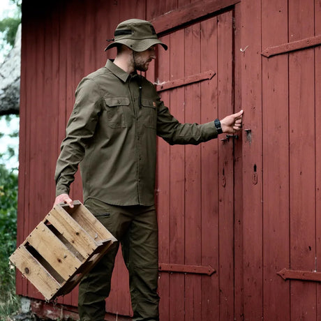 Seeland - Selous L/S Cargo Skjorte // Grape leaf-7-XtraGrej