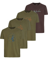 Parforce - T-shirts 4-pak med jagttryk