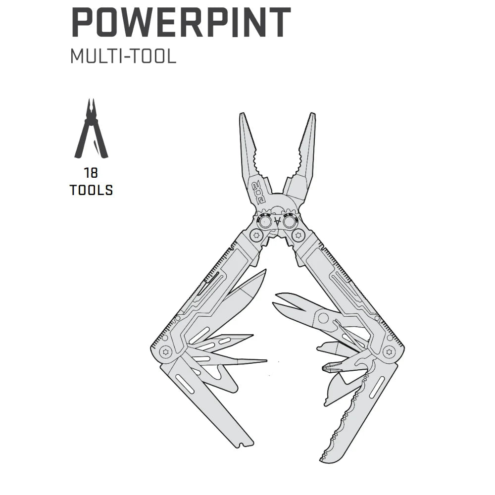 SOG Knives - PowerPint Multi-Tool // Sort-12-XtraGrej