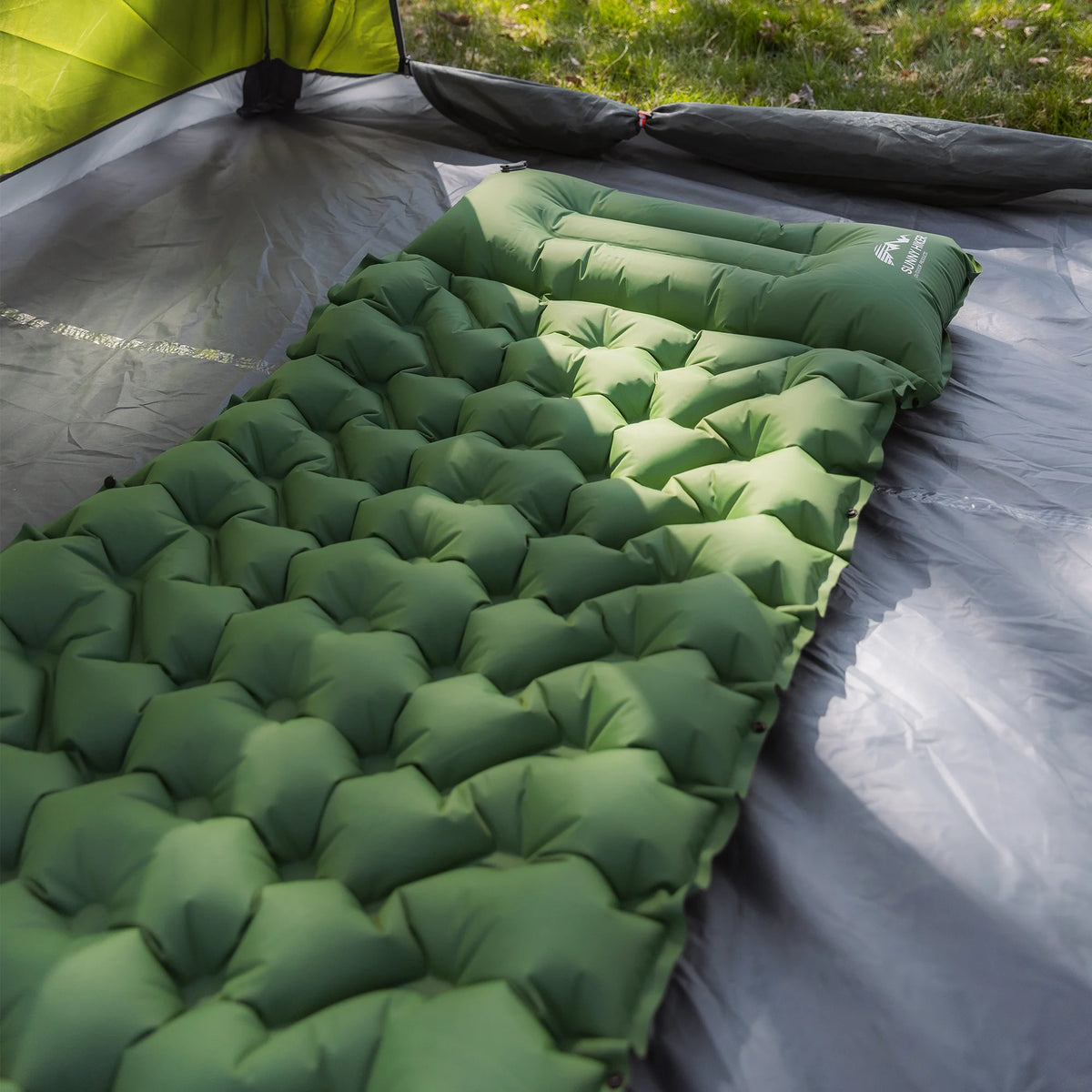 Sunny Hiker - Comfort Liggeunderlag m. Fodpumpe // Grøn-20-XtraGrej