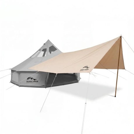 Sunny Hiker - Glamping Solsejl Bomuld (400 x 500 cm)-1-XtraGrej