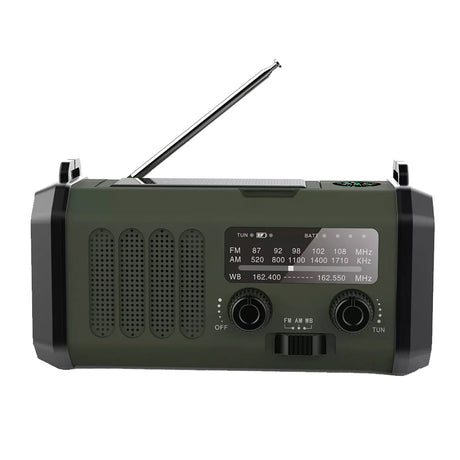Sunny Hiker - Nødradio m. Powerbank 10.000 mAh // Grøn-3-XtraGrej