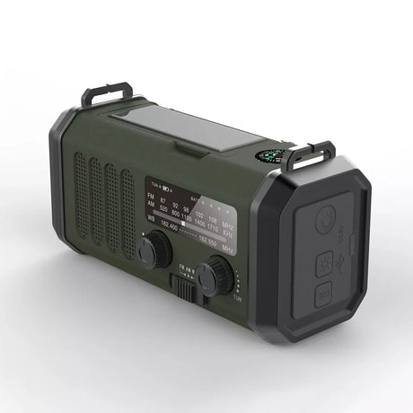 Sunny Hiker - Nødradio m. Powerbank 10.000 mAh // Grøn-5-XtraGrej