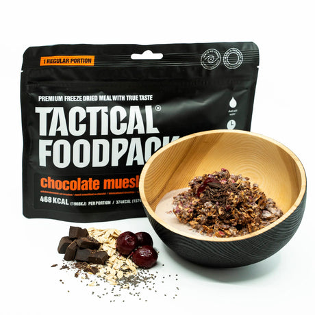 Tactical Foodpack - Chokolade Müsli med kirsebær (468 kcal)-2-XtraGrej