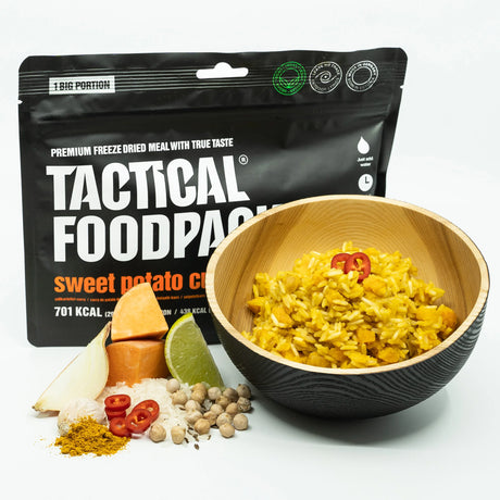 Tactical Foodpack - Sødkartoffel i Karry - Stor Portion, 701 kcal-2-XtraGrej