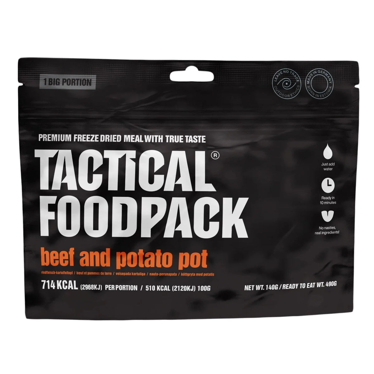 Tactical Foodpack - Stuvning Med Oksekød Og Kartoffel - Stor Portion, 714 Kcal-1-XtraGrej