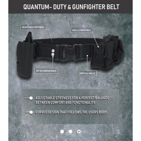 Tardigrade Tactical - Quantum Duty & Gunfighter Bælte // Sort - Plastspænde-5-XtraGrej