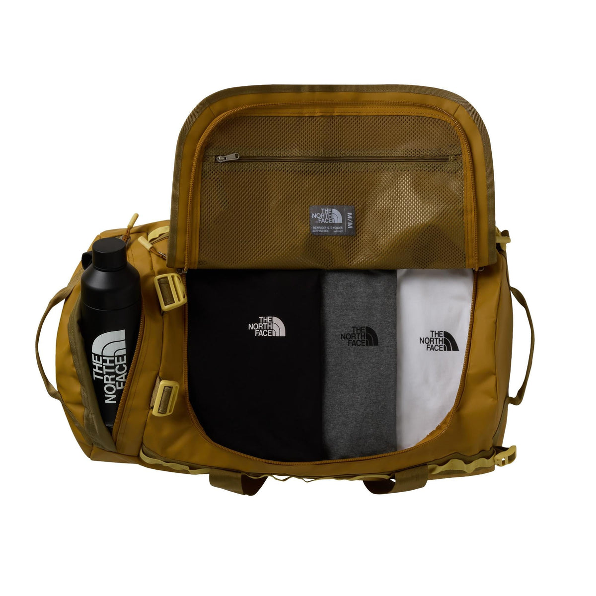 The North Face - Base Camp Duffel Bag Medium 71L // Golden Tan / Cedar / Honeye-3-XtraGrej
