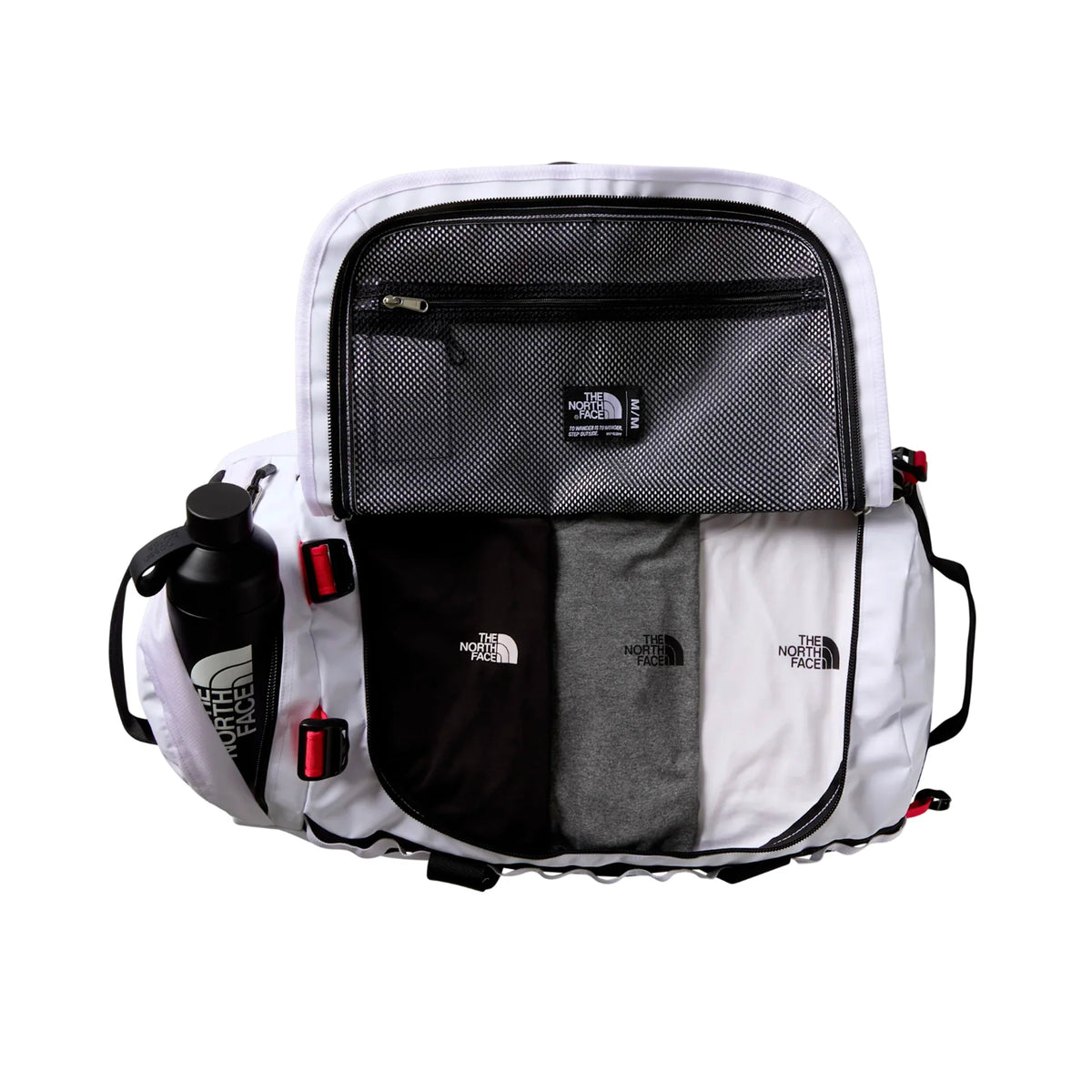 The North Face - Base Camp Duffel Bag Medium 71L // Hvid/ Rød-2-XtraGrej