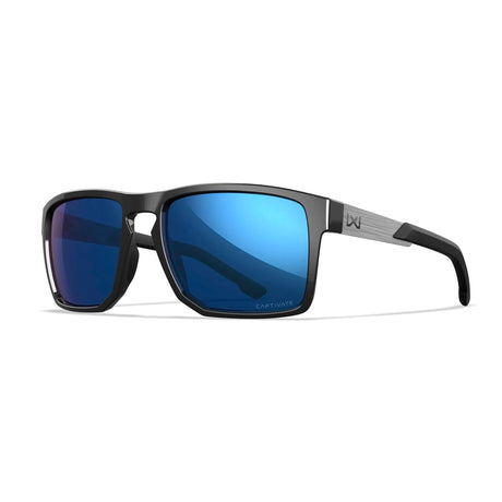 Wiley X - APEX Captivate Solbriller // Pol Blue Mirror - Gloss Black Frame-1-XtraGrej