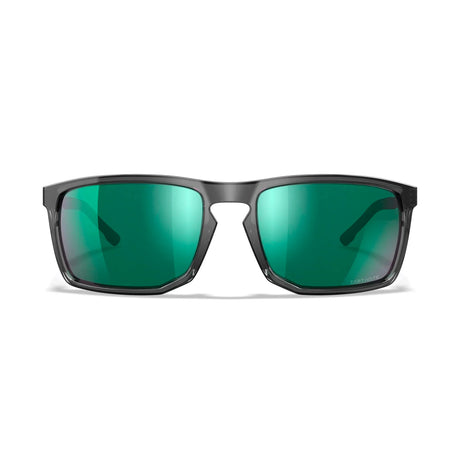 Wiley X - AXE Captivate Solbriller // Pol Green Mirror - Gloss Crystal Grey Frame-4-XtraGrej