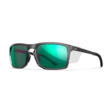 Wiley X - AXE Captivate Solbriller // Pol Green Mirror - Gloss Crystal Grey Frame-5-XtraGrej