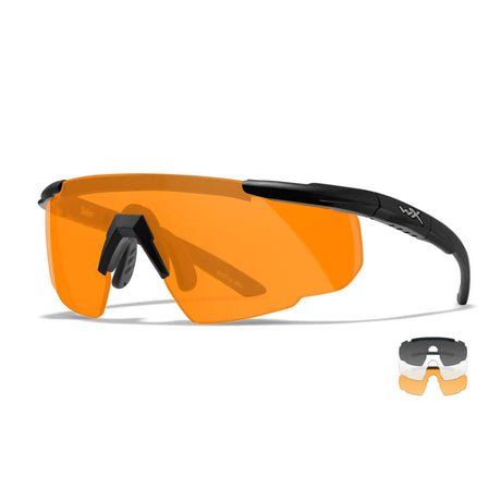Wiley X - Saber Advanced Ballistiske Briller i Sort // Grå/Orange - 2 Linser-1-XtraGrej