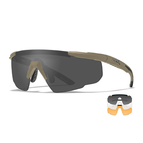 Wiley X - Saber Advanced Ballistiske Briller // Sand - 3 Linser-1-XtraGrej